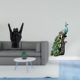 thumbnail image 2 of Estatua del gesto de la roca,Estatuas y figuras de dedos con gestos de música rock,Esculturas de resina con estantes modernos y creativos,Figura de escritorio,Estante de estatua de pavo real, 2 of 8