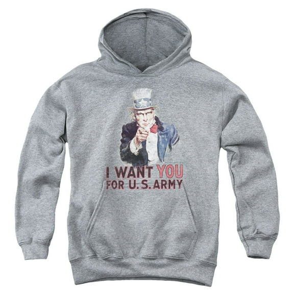 Army - I Want You - Youth Hooded Sweatshirt - Medium