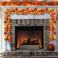 thumbnail image 5 of LAMIRO Thanksgiving Fall Decorations for Home Porch,Indoor Outdoor Fall Decor Autumn Harvest Garland Leaves Decor Wedding Party Friendsgiving Decorations 1.75m, 5 of 7