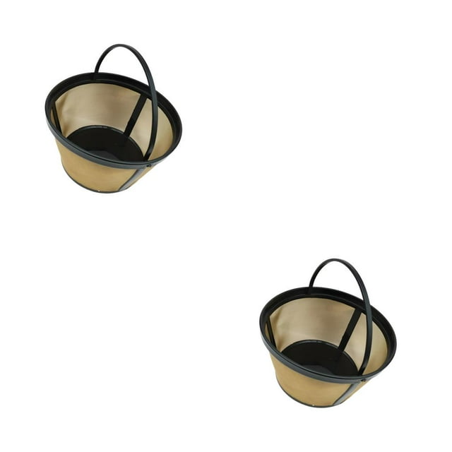 jesticaly Coffee Filter Screen Professional Strainer Tools Permanent High Intensity Temperature-Proof Colander Device Home Shop Kitchen 11.00*8.00*6.50cm/ 2Set