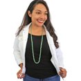 thumbnail image 2 of 36 Inch 7-8MM Polished-Fininsh Genuine Semi-Precious Stone Endless Infinity Long Beaded Natural Green Aventurine Chakra Strand Necklace for women., 2 of 4