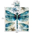 thumbnail image 2 of Dragonfly Canvas Beach Blanket Picnic Mat - Oversized Waterproof Outdoor Camping Mat - Travel, Hiking, and Sports - Portable Lightweight Foldable Mat for Family and Friends Gathering, 2 of 6