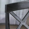 thumbnail image 5 of GDF Studio Earnest Farmhouse Acacia Wood Dining Chairs, Set of 2, Black, 5 of 10