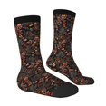 thumbnail image 3 of Uemuo Floral Pattern Women's Crew Socks, Soft Durable Breathable Moisture-Wicking with Odor Control Cotton socks, 3 of 9