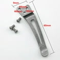 thumbnail image 2 of Bgsha 2pcs Stainless Steel Back Clip Waist Pocket Clip For Wallets Flashlights, 2 of 3