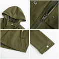 thumbnail image 3 of Vedolay Womens Rain Coats Hood Lightweight Rain Jacket Active Outdoor Raincoat Army Green,M, 3 of 5