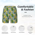 thumbnail image 3 of Balery Corn On The Leaves Mens Swim Trunks Swim Shorts for Men Quick Dry Inseam Beach Shorts with Compression Liner Pocket-Medium, 3 of 9
