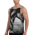thumbnail image 2 of Cauagu Running Horse Print Men's Sleeveless Muscle Shirts,Tank Tops Quick Dry Workout Tank Top Gym Muscle Tee Fitness Bodybuilding T Shirt for Men-X-Large, 2 of 7