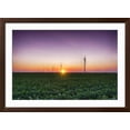 thumbnail image 3 of Art.com USA, Indiana. Soybean Field and Wind Farm at Sundown Photographic Print by Rona Schwarz, Brown Frame Wall Art, 44" x 32", 3 of 4