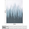 thumbnail image 4 of Foggy Forest Flannel Blankets, Green Coniferous Tree Silhouette Mist Landscape Watercolor Style Throw Bed Blanket for Sofa Chair Bed 30"x40", 4 of 6
