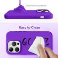 thumbnail image 6 of for iPhone 14 Pro Max Case Silicone, Compatible with MagSafe, with 2X Screen Protector + 2X Camera Lens Protector, Liquid Silicone Shockproof Protective iPhone 14 ProMax Case, Neon Purple, 6 of 16