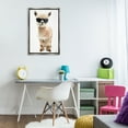 thumbnail image 3 of Stupell Industries Cool Alpaca & Glasses Animals & Insects Painting Gray Floater Framed Art Print Wall Art, 21 x 31, 3 of 10