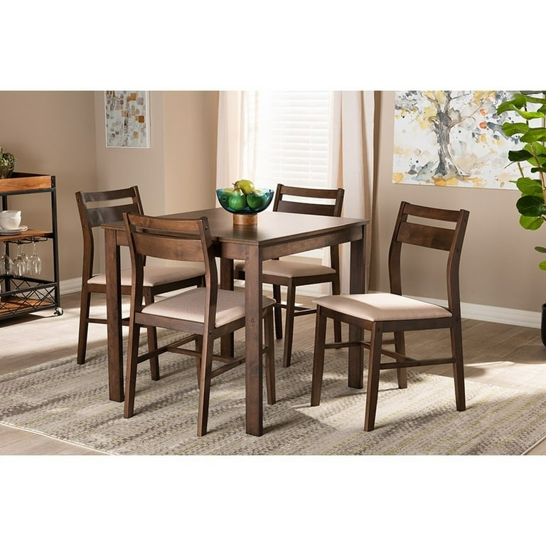 Baxton studio lovy modern and contemporary 5 piece wood dining set sales