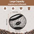 thumbnail image 3 of Fabulas Coffee Pod Holder, K Cups Holders for Counter, Large Capacity K Cup Storage Basket Metal Coffee Capsule Pods Organizer Coffee Bar Accessories for Kitchen Dinning Room Office Cafe Hotel, Black, 3 of 6