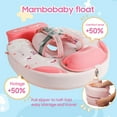 thumbnail image 4 of Mambobaby Non-Inflatable Baby Pool Float with Tail and Canopy UPF 50+ Sun Protection No Flip Over Infant Swim Float Skin-Friendly Mambo Float Swim Trainer Solid Baby Swimming Ring Foldable Style, 4 of 8