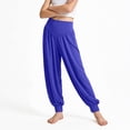 thumbnail image 5 of Girls Pants Solid Color Lightweight Yoga Sports Dance Fitness Drawstring Winter Pants 5-6 Years,Blue XZNPDUCQ, 5 of 5
