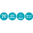 thumbnail image 2 of Darling Souvenir chocolate Labels DIY 190 Pcs Cheers 70th Birthday Theme Stickers-Turquoise Blue, 2 of 2