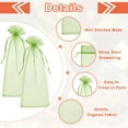 thumbnail image 3 of Uxcell Organza Wine Bags, Gift Wrap Bags Sheer Mesh Wine Bottle Bag Drawstring Pouches for Party Favors Green, 3 of 7