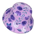 thumbnail image 3 of Kll Violet Bucket Hat For Women Men Packable Travel Beach Sun Hat Outdoor Rave Accessories Reflective Fisherman Cap, 3 of 9