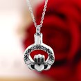 thumbnail image 5 of Rustproof Crown Heart Urn Necklace High Polished Titanium Steel Cremation Jewelry, Unisex Design, 5 of 8