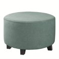thumbnail image 1 of CNKOO 1pc Contemporary Round Ottoman Footstool Cover  Stretchable Polyester and Spandex Blend  Machine Washable  Non-Slip Grip  Elastic Band Closure  180-200gsm Weight - Small Size ZZZ, 1 of 7