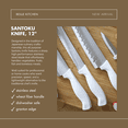 thumbnail image 2 of Beille 7 Inch Japanese Santoku Knife with Stainless Steel Blade and Wheat Fiber Handle, Kitchen Essentials, 2 of 5