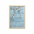 thumbnail image 1 of Rustic Wall Art with Frame, Branch Blooming Warm Season Flowers on Wooden Fragility of Spring, Printed Fabric Poster for Bathroom Living Room, 23" x 35", White Pale Blue, by Ambesonne, 1 of 2