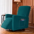 thumbnail image 4 of Subrtex Stretch 1-Piece Textured Grid Recliner Slipcover, Turquoise, 4 of 6
