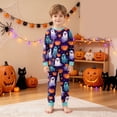 thumbnail image 5 of NIEWTR 2T-8T Toddler 2-Piece Halloween Outfits Set Girl Girl Long Sleeve Top & Elastic Long Pants Set Soft Lightweight Pajamas Loungewear for Daily, 5 of 9