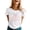 White, variant on Aayomet Sparkly Tops For Women Summer Tops for Women Crewneck Loose Fit Soft,White L