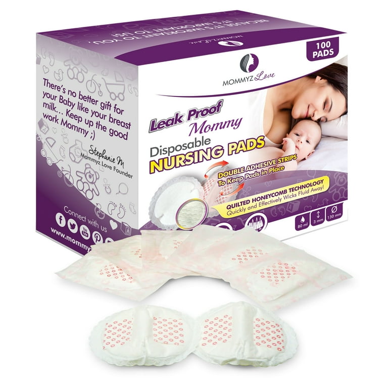 Dr. Brown's Disposable Breast Pads for Leakproof Protection, Absorbent &  Discreet Nursing Pads with Adhesive Strips for Day & Night, 60 Count