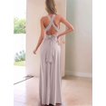 thumbnail image 6 of Women'S Multi-Wear Multi-Rope -Back Strap Dress Solid Color High Waist Sleeveless Maxi Dress Bean Paste Color M, 6 of 7