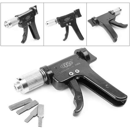 GZYF 1PCS Quick Turning Craftsman Tool Gun Lock Opener Kit +4Tips Advanced Plug Spinner