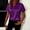 A865 Purple, variant on Satin Blouse for Women Short Sleeve Notch V Neck Professional Workwear Loose Fit Silky Texture Office Lady Business Casual Solid Fashion Top