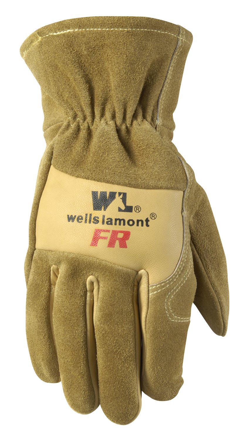 Cowhide Leather Flame Resistant Work Gloves, Tan