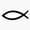 1pcs, variant on Fish Faith Symbol Sticker
