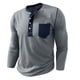 thumbnail image 4 of Blusas y camisas de manga larga y cuello redondo para hombre, casuales, a la moda, de color liso, transpirables, de manga larga y cuello redondo, de poliéster., 4 of 5