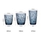 thumbnail image 2 of Vasos de cristal con relieve de diamantes de colores, resistentes al calor, ideales for agua, leche, zumo, cerveza, cócteles y vino., 2 of 7
