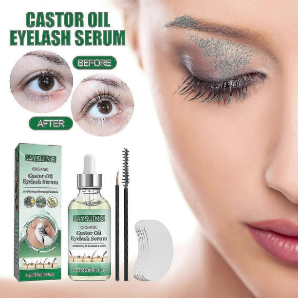 Jaysuing castor oil eyelash essential oil set natural long, moisturizing, curling, thick and beautiful eyelash essential oil |