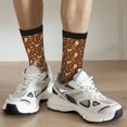 thumbnail image 6 of Susaid Autumn Thanksgiving Print Men's Moisture Wicking Cushioned Crew Work Boot Socks Suitable for Size 36-45, 6 of 6