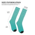 thumbnail image 2 of Lsque Turquoise Glitter Pattern Sport Compression Socks for Men & Women 15-20 mmHg Knee High Nurse Pregnant Running Medical and Travel Athletic, 2 of 6