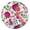 Retro Flor, variant on Zebra Pattern Round Tablecloth - Elastic Edge Waterproof & Spill-Proof Dining Table Cover for Families, Restaurants - Abstract Colorful Zebra Aesthetic, Durable & Easy to Clean