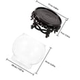 thumbnail image 2 of STRANDCHIC 1Set Transparent Plastic Fish Bowl with Vintage Style Base for Tabletop Decor, 2 of 8