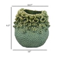 thumbnail image 5 of Nina Vase, Green Ceramic, Textured Accents, Abstract Floral 11 Inch, 5 of 6