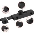thumbnail image 3 of Safety Lock Latch with Pure Thick Brass Bolt, Heavy Duty Gate Latch, Black, 3 of 5