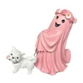 thumbnail image 2 of CarpNettore Ghost Walking Dog Statue Art Ghost with Dog Figurine for Indoor Mantel Hotel Pink, 2 of 9