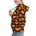 thumbnail image 2 of Disketp Orange Pumpkin And Autumn Maple Womens Casual Hoodies Crew Neck Long Sleeve Sweatshirts Pullover Tops-Small, 2 of 7