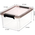 thumbnail image 2 of Nicunom 8 Pack 3.2 QT/ 3 L Plastic Storage Bins with Lids, Small Clear Storage Box Containers Stackable Latching Box with Lid Storage Containers for Organizing, 2 of 7
