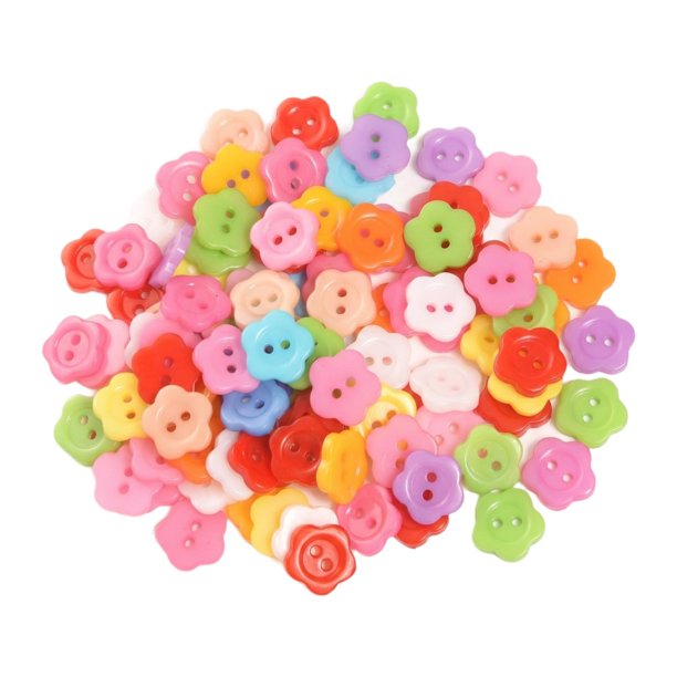 200 piezas de botones de costura coloridos y creativos con 2 agujeros para manualidades, suministros para ropa, adornos y manualidades.