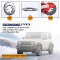 thumbnail image 4 of Real Carbon Fiber Steering Wheel Center Sticker Cover for Suzuki Jimny 2019 2020, 4 of 5